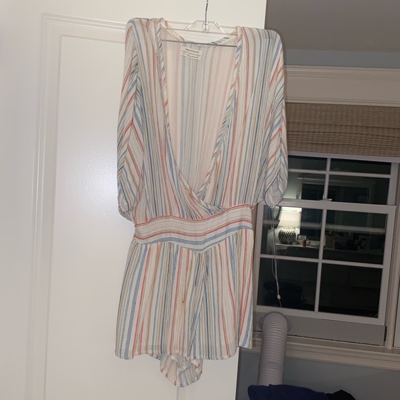 Urban Outfitters White & Multicolored romper - Picture 2 of 3